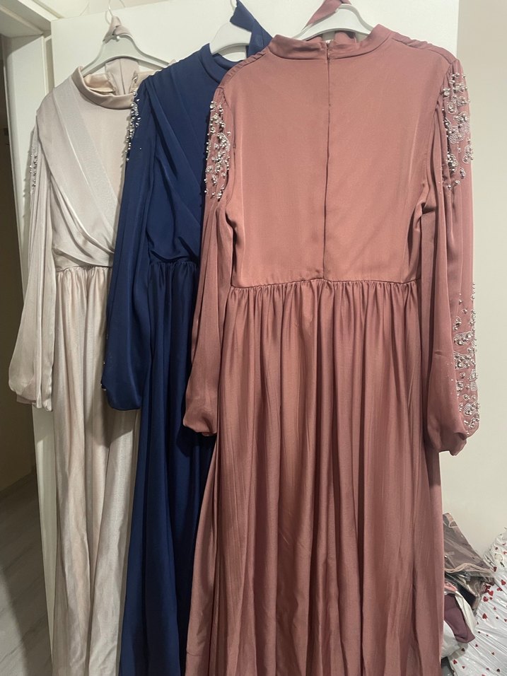 Uzun Bohem Pembe Elbise - Görsel 2