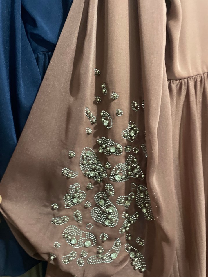 Uzun Bohem Pembe Elbise - Görsel 3