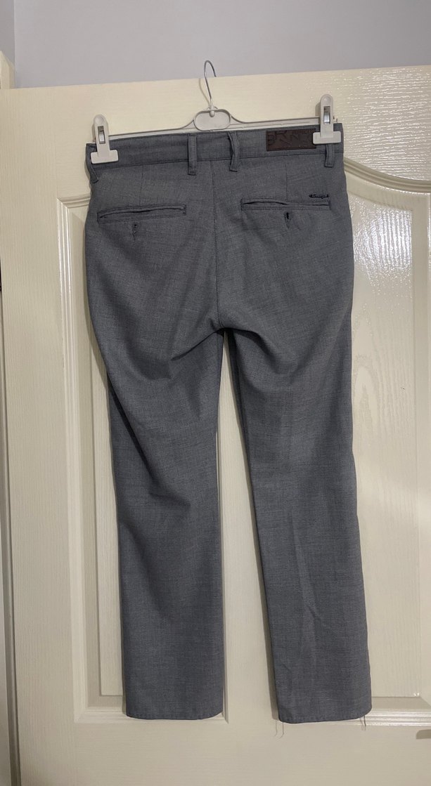 Gri Erkek Denim Ofis Pantolonu - Görsel 2