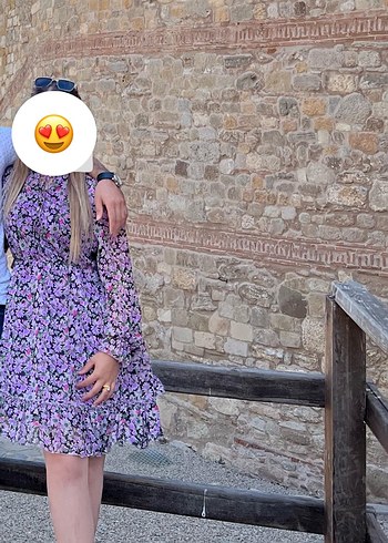 Mor Renkli, Fırfırlı, Bağlamalı Kız Elbisesi şifon elbise