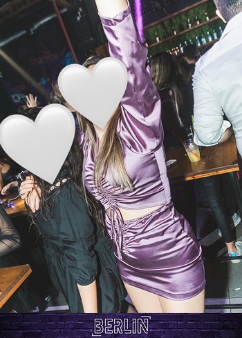 Mor İpli drapeli elbise - Görsel 2