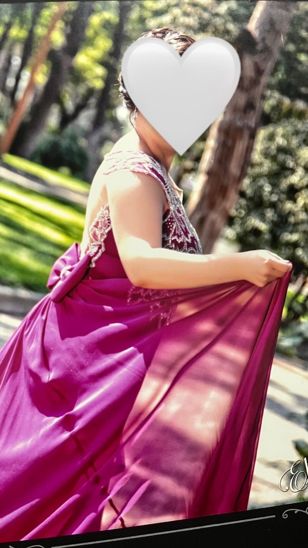 V Yaka Uzun taş işlemeliAbiye Elbise - Görsel 3