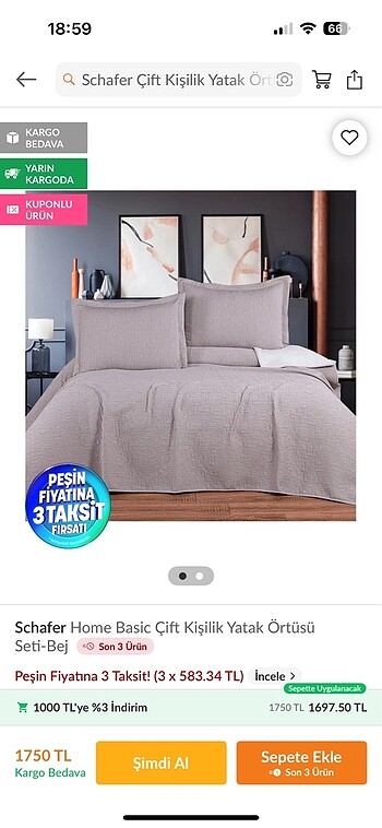 Çift kişilik yatak örtüsü seti