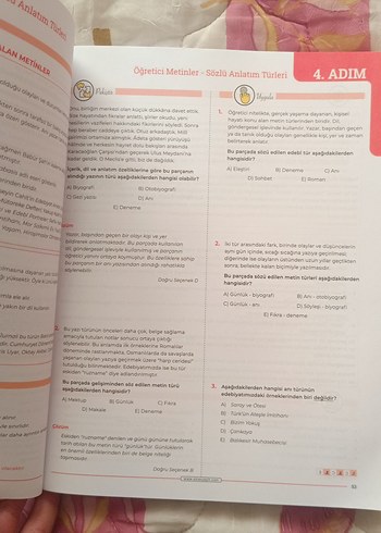 AYT Edebiyat 24 Adımda Sınav Kitabı - Görsel 2