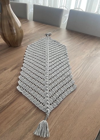 Bohem Tarzı El Örgüsü Masa Örtüsü Runner