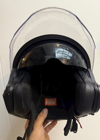 Origine Şeffaf Vizörlü Gri Motosiklet Kaskı - Görsel 2
