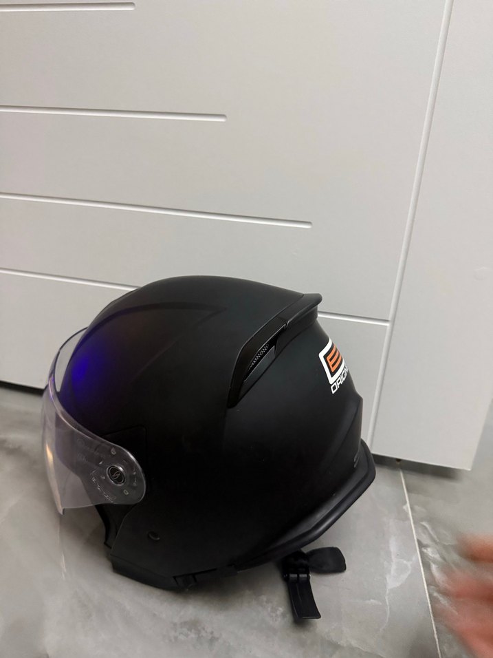 Origine Şeffaf Vizörlü Gri Motosiklet Kaskı - Görsel 5