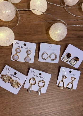 Altın Renk Mini Boncuklu Bohem Küpeler - Görsel 2