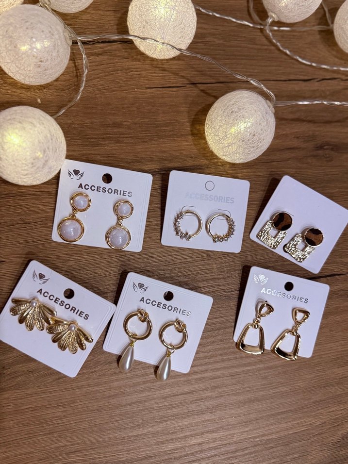 Altın Renk Mini Boncuklu Bohem Küpeler - Görsel 2