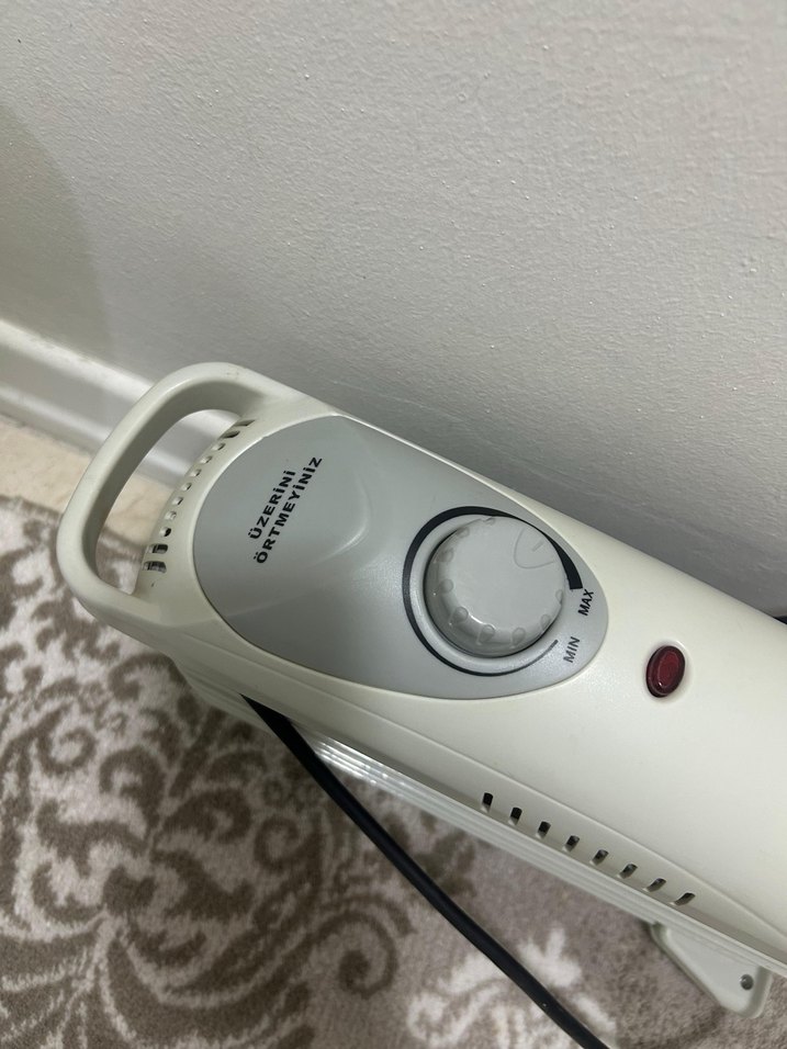 Beyaz Ayarlanabilir Elektrikli Isıtıcı - Görsel 2