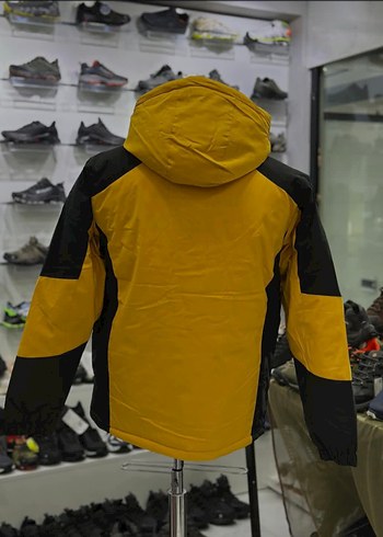 Sarı Kapüşonlu Fermuarlı Erkek Mont - Görsel 2