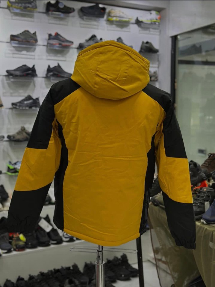 Sarı Kapüşonlu Fermuarlı Erkek Mont - Görsel 2