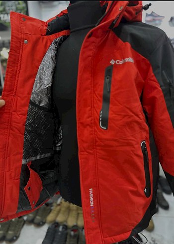 Kırmızı Siyah Fermuarlı Erkek Mont - Görsel 4