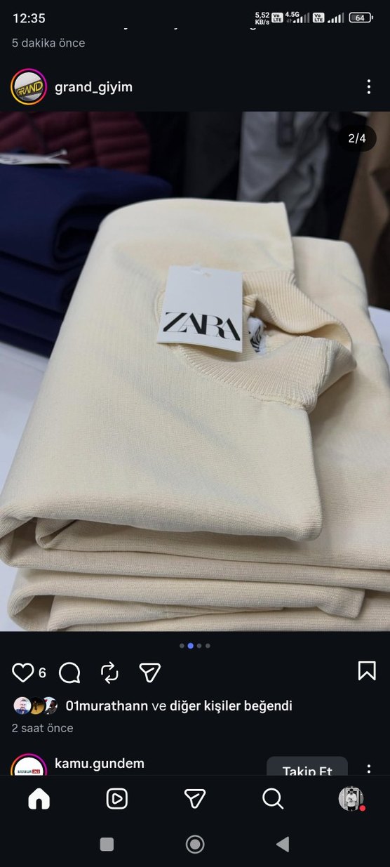 ZARA BOĞAZLI TRİKO KAZAKE - Görsel 3