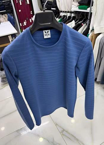 Beyaz Erkek Pamuklu Triko Sweatshirt - Görsel 2