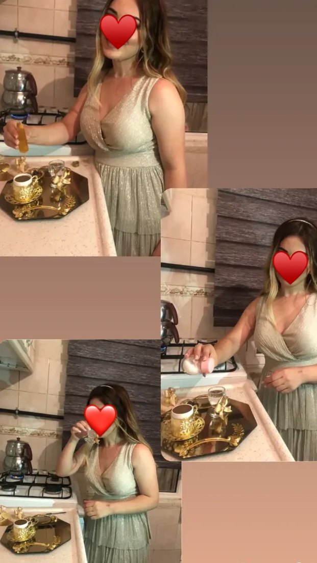 Taş rengi katlı elbise - Görsel 2