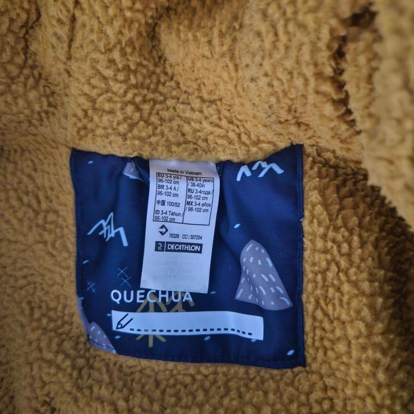 Mavi Desenli Erkek Çocuk Kapüşonlu Mont - Görsel 4