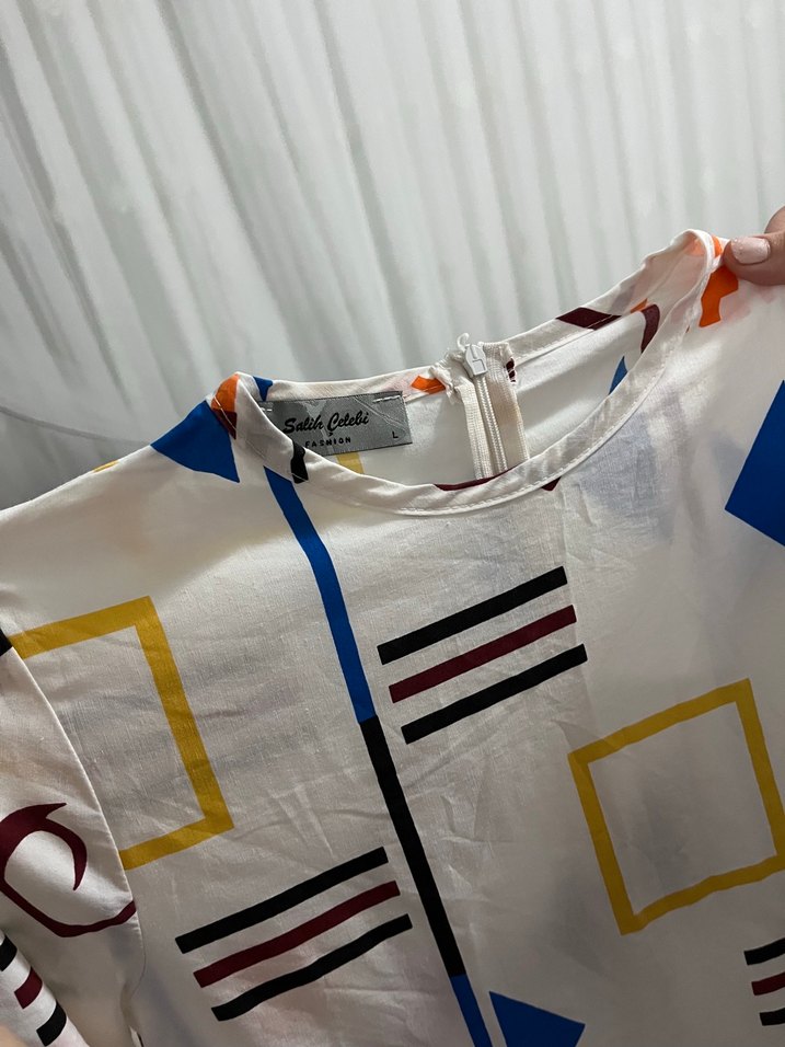 Bohem Çok Renkli Desenli Uzun Elbise - Görsel 3