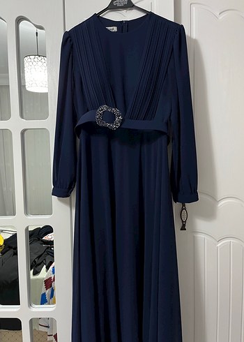 Mavi Fermuarlı Kolsuz Hamile Bluzu - Görsel 4