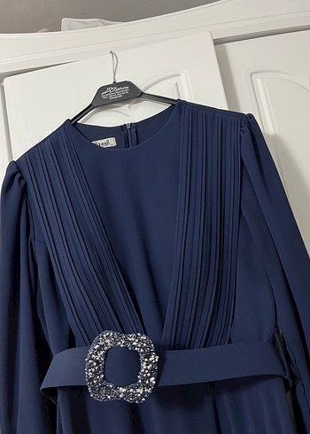 Mavi Fermuarlı Kolsuz Hamile Bluzu - Görsel 3