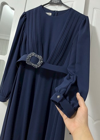 Mavi Fermuarlı Kolsuz Hamile Bluzu - Görsel 2