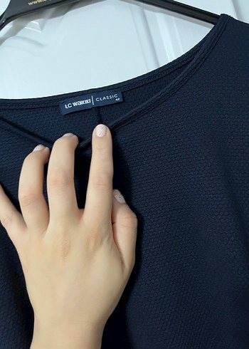 Lacivert Uzun Kollu Kadın Elbise - Görsel 3