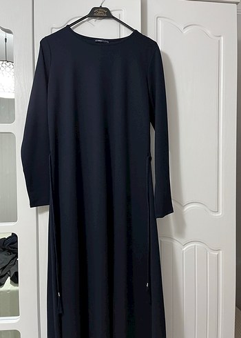 Lacivert Uzun Kollu Kadın Elbise - Görsel 4