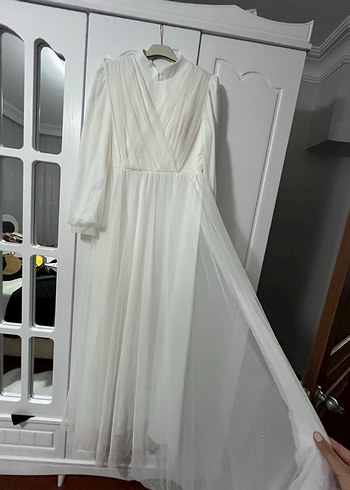 Beyaz abiye elbise - Görsel 5