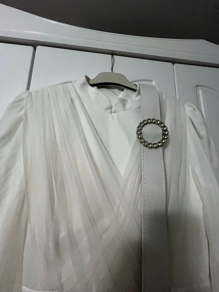 Beyaz abiye elbise - Görsel 2