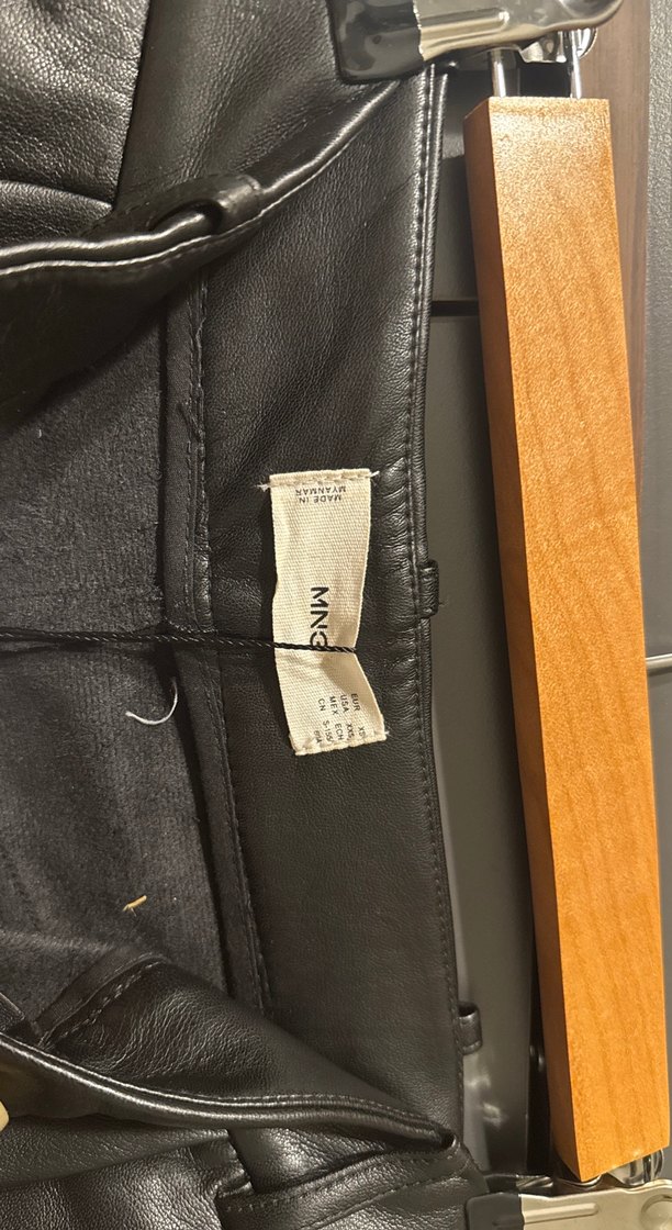 Kadın Siyah Deri Mini Şort Mango xs - Görsel 2