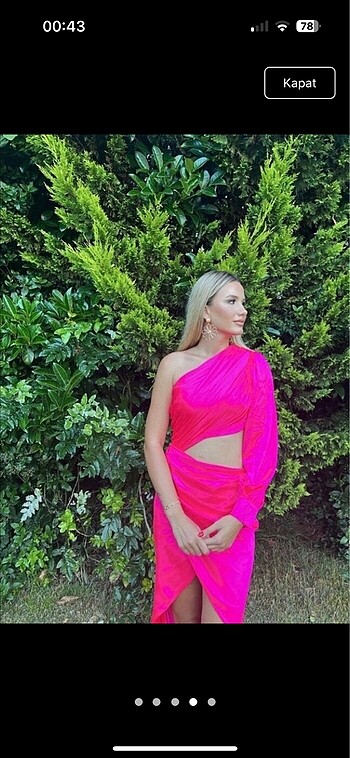 38 Beden pembe Renk Gigii?s Fuşya Elbise
