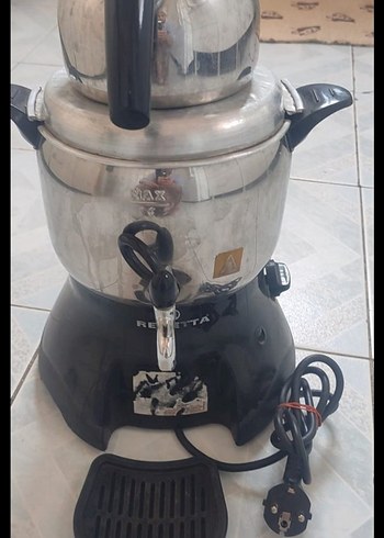 Gri Elektrikli Çaydanlık ve Demlik Seti