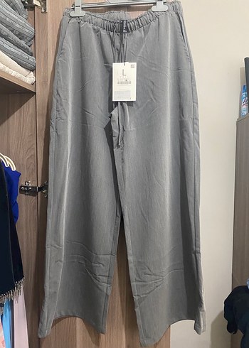Gri Bol Kesim Kadın Pantolon - Görsel 2