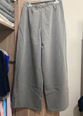 Gri Bol Kesim Kadın Pantolon - Görsel 3