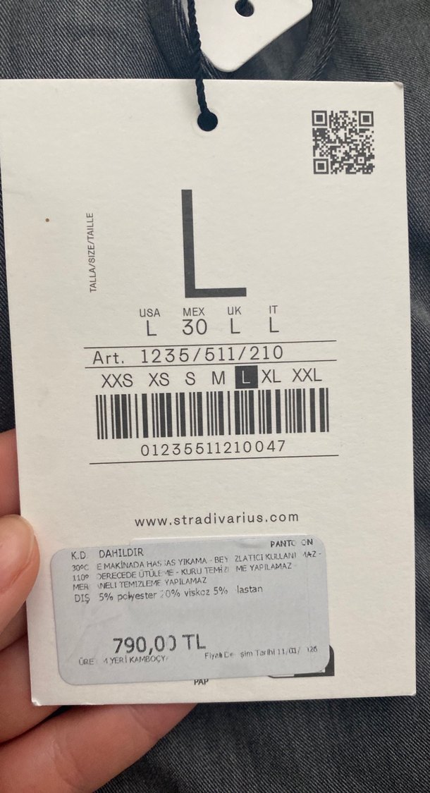 Gri Bol Kesim Kadın Pantolon - Görsel 4