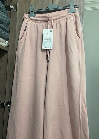 Toz pembe Kadın Rahat Kesim Midi Eşofman - Görsel 4