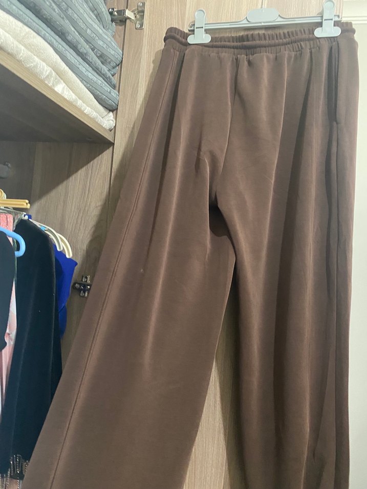 Kadın Kahverengi Süet Salaş Eşofman - Görsel 4