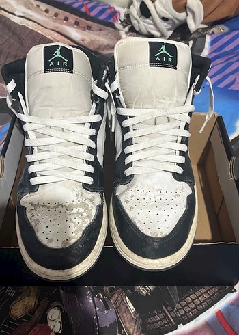 45 Beden nike Jordan 1 mid white/green glow-black