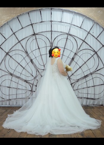 Kare Yaka A Kesim Gelinlik - Görsel 6