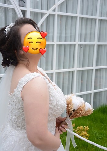 Kare Yaka A Kesim Gelinlik - Görsel 7