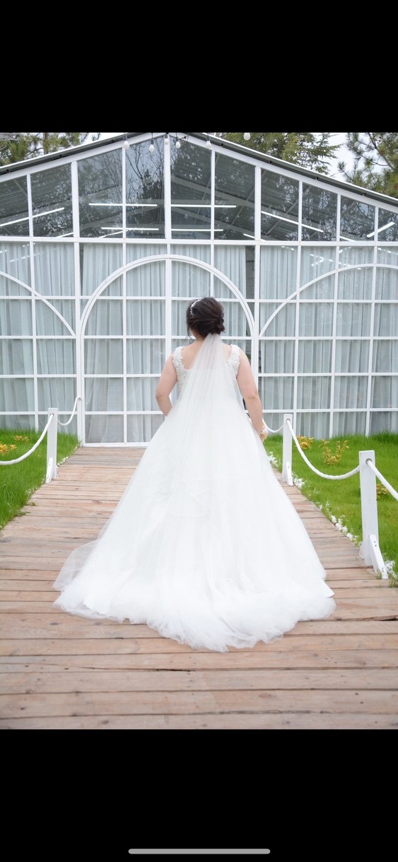 Kare Yaka A Kesim Gelinlik - Görsel 4