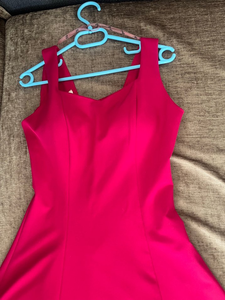 Mürdüm V Yakalı Midi Abiye Elbise - Görsel 3