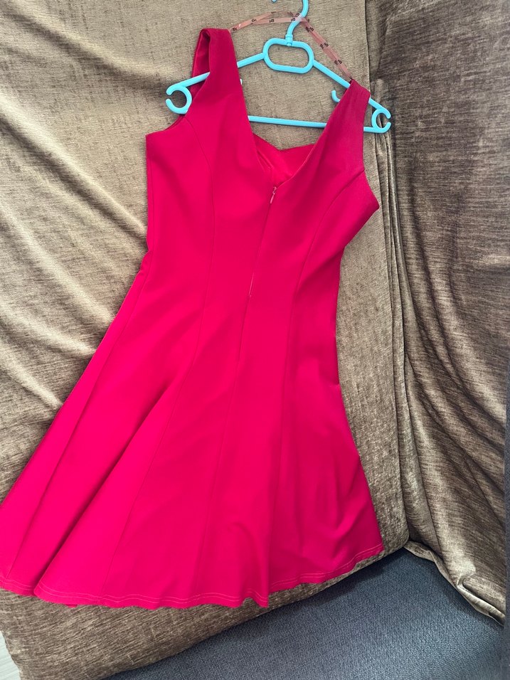 Mürdüm V Yakalı Midi Abiye Elbise - Görsel 5