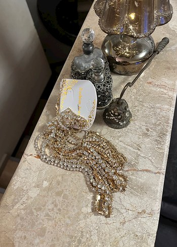 Taşlı choker rodyum kaplama Zara model - Görsel 3