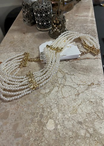 İncili Zara model kolye - Görsel 5