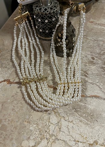 İncili Zara model kolye - Görsel 4