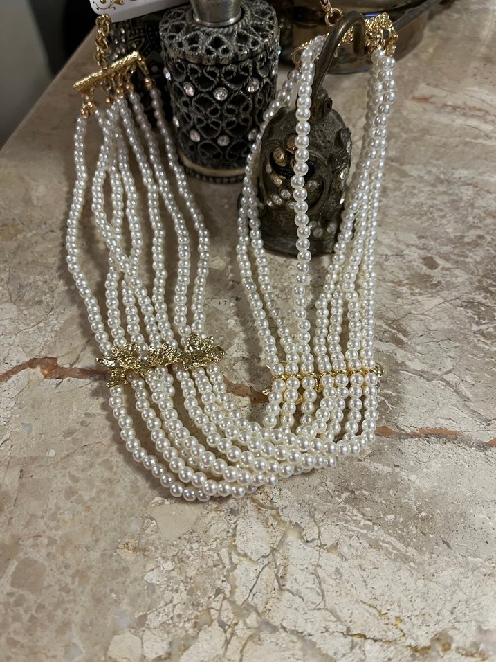 İncili Zara model kolye - Görsel 4