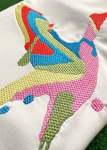 Renkli Baskılı Pamuklu Kadın Tişört - Görsel 4