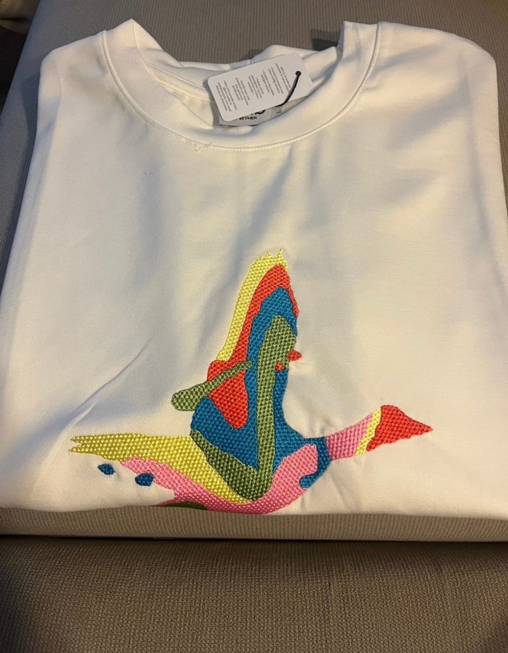 Renkli Baskılı Pamuklu Kadın Tişört - Görsel 5