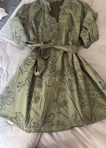 Nakışlı Kemerli  Kadın Elbise - Görsel 2